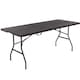 image 6 of 6ft Folding Rattan Trestle Table Heavy Duty Catering Garden Party 1.8m | Black