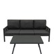 image 4 of Aluminium 4 Piece Sofa Set - Anthracite Grey