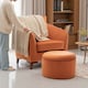 image 8 of Velvet Blue Angela Accent Tub Chair with Ottoman