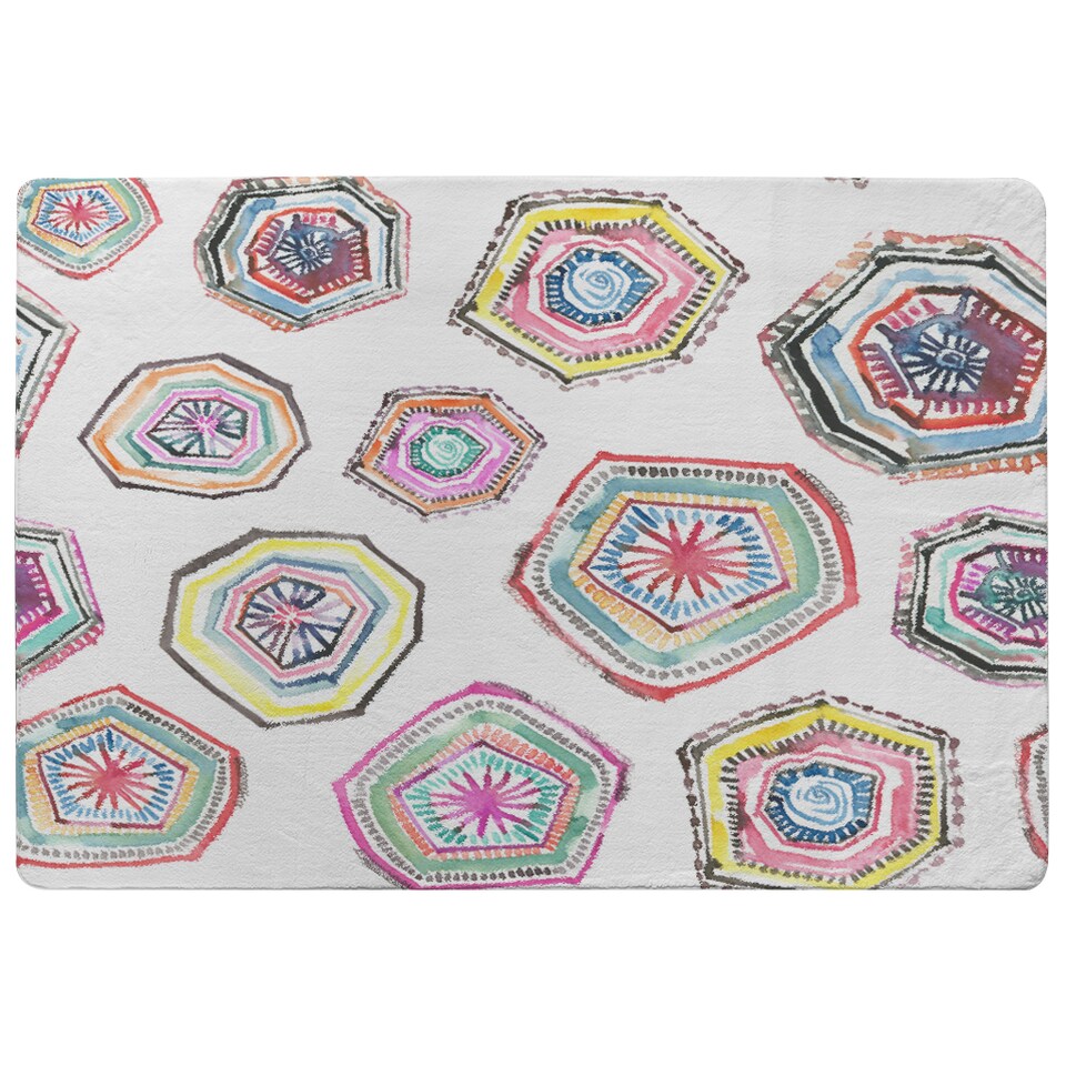 image 1 of Hand Painted Multicolor Watercolor Rug | Multi