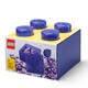 image 1 of LEGO Storage Brick 4 Top Lid Glitter Violet