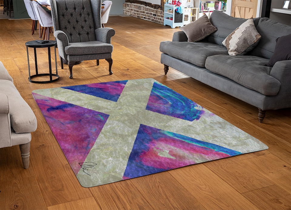 image 1 of Scotland Flag Rug | Multi