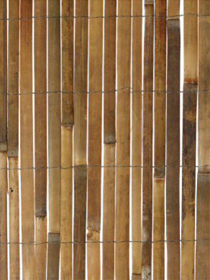 image 1 of Primrose Bamboo Slat Natural Garden Fence Screening Roll Privacy W4m x H2m | Brown | Brown
