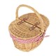 image 2 of Wicker Child's Lined Oval Lidded Picnic Basket Brown | Brown | One Size