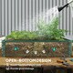 image 10 of Outsunny Raised Garden Bed Metal Patio Backyard Flower Vegetable Planter Green
