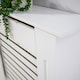 image 3 of Extending Radiator Cover Adjustable Wooden MDF Slatted Grill | White