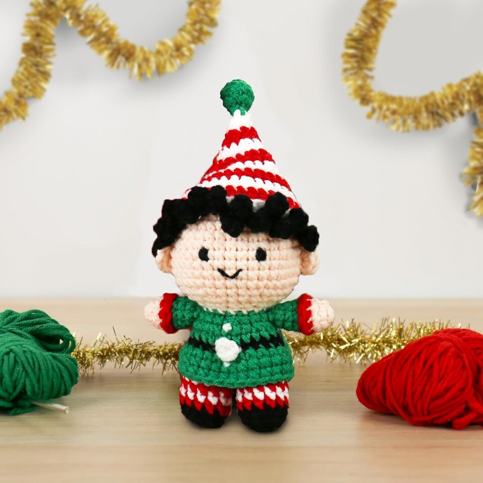 image 1 of Gift Republic Festive Elf DIY Crochet Kit