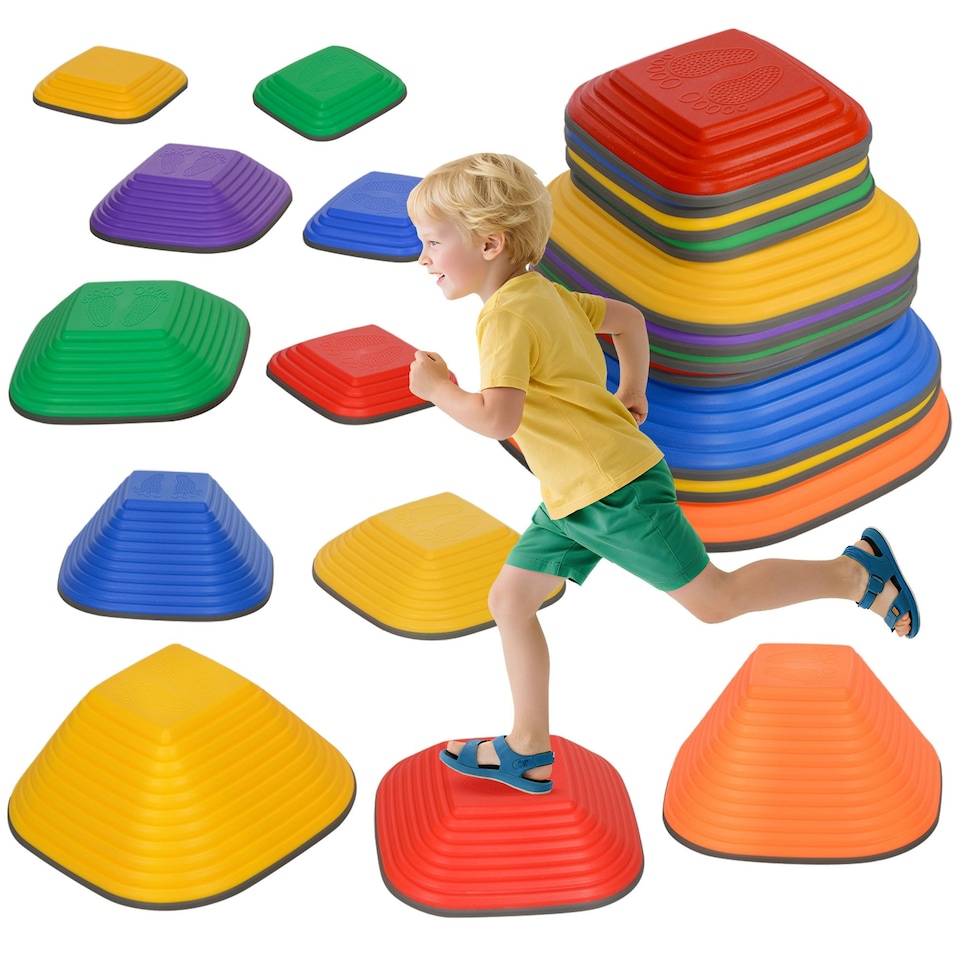 image 1 of AIYAPLAY Balance Stepping Stones, 11-Piece Sensory Toy for Ages 3-8 Years