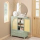 image 8 of SoBuy Sideboard Storage Cabinet with 4 Drawers & 2 Rattan Doors, Green, 27.6x13.4x35.4 inches, 26.6 kg - FSB72-GR