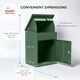 image 9 of SMART PARCEL BOX® Medium Front Access Green