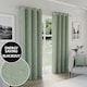 image 1 of Enhanced Living Austin 100% Blackout, Thermal Green Curtains with Eyelet Header (PAIR) - 46x54 inch (117x137cm)