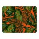 image 1 of Green Tropical Leaves on Orange (Blanket)