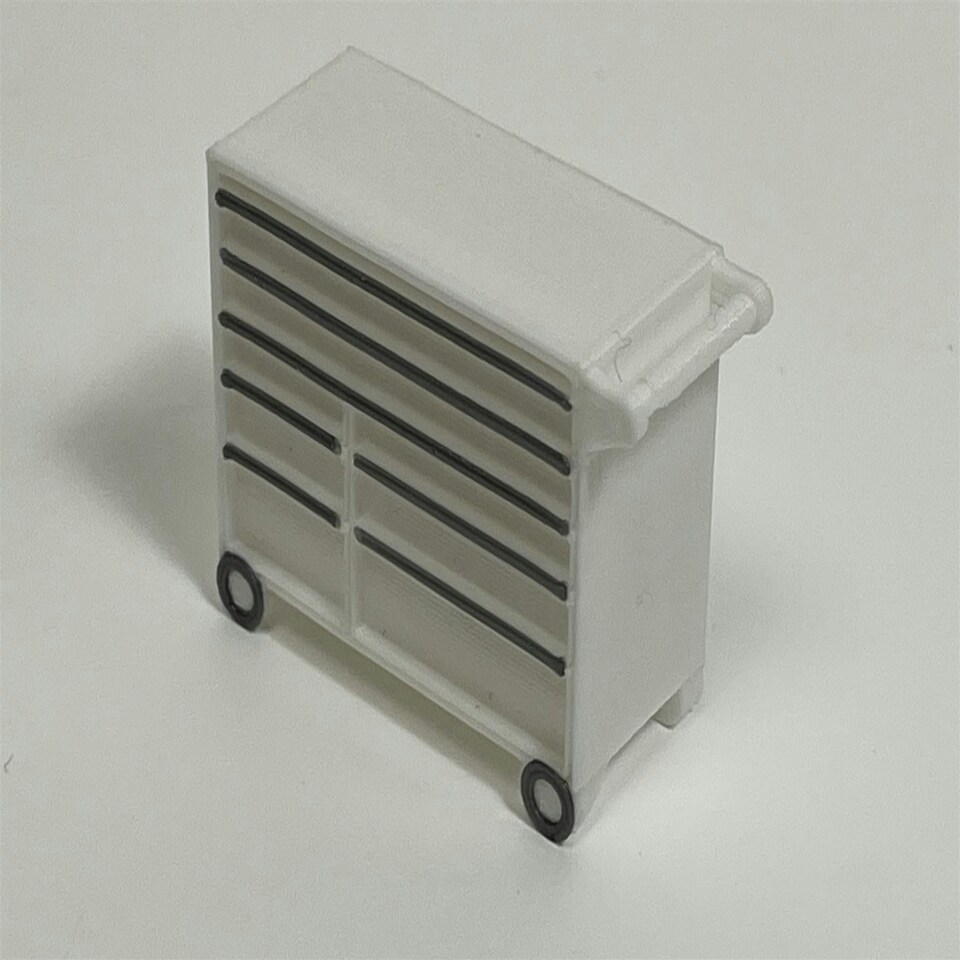 image 1 of Slot Car Trackside Scenery Roller Tool Chest Large White 1:32 Scale WASP