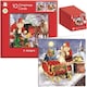 image 1 of Pack of 10 Square Traditional Santa with Sleigh Christmas Cards
