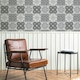image 2 of NuWallpaper NHS4773 Lisbon Tile Peel & Stick Wallpaper, Charcoal Multi