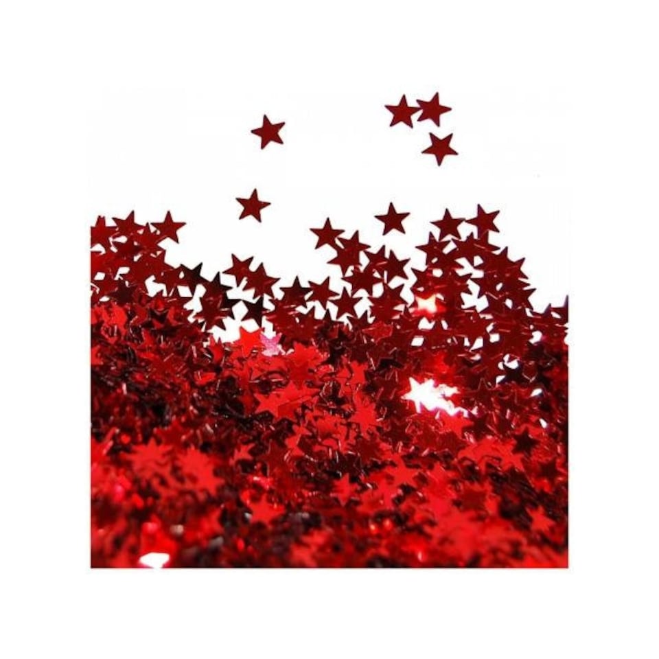 Amscan Metallic Star Confetti - Red - One Size