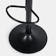 image 4 of OHS 2 x Velvet Swivel Height Adjustable Counter Bar Stools - Black
