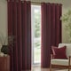 image 1 of Yard Heavy Chenille Velvet Room Darkening Eyelet Curtains | Red