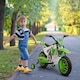 image 2 of HOMCOM Kids Electric Motorbike, 12V Battery Powered Kids Motorbike for Boys and Girls with Training Wheels, Start-up Button, Pedal, for Ages 3-5 Years - Green