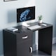 image 7 of Vida Designs Hudson 1 Door 1 Drawer Computer Desk Home Office Workstation, Black