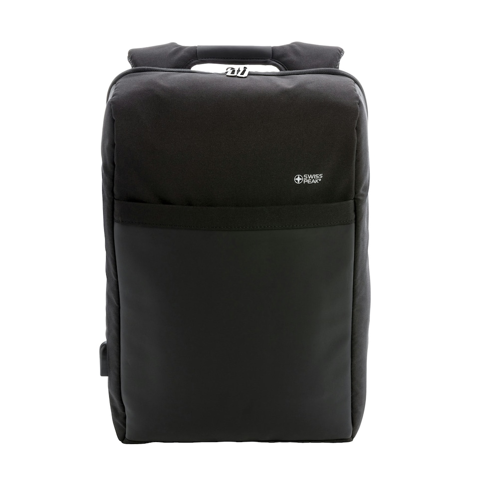 image 1 of Swiss Peak RFID Anti-Theft Backpack - Black - One Size Black