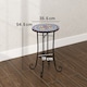 image 5 of Outsunny Mosaic Garden Table, 35.5 cm Round Outdoor Table with Shelf, Ceramic Tile Top, Small Garden Side Table Bistro Table End Table Plant Stand for Indoor, Patio, Balcony, Blue | Blue | Blue