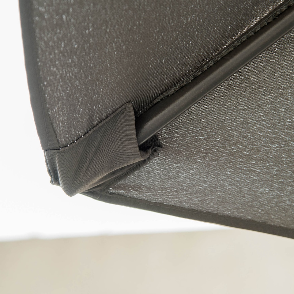 image 1 of Outsunny 2.8m Garden Parasol Umbrella, Round Outdoor Market Table Umbrella Sun Shade Canopy, Dark Grey