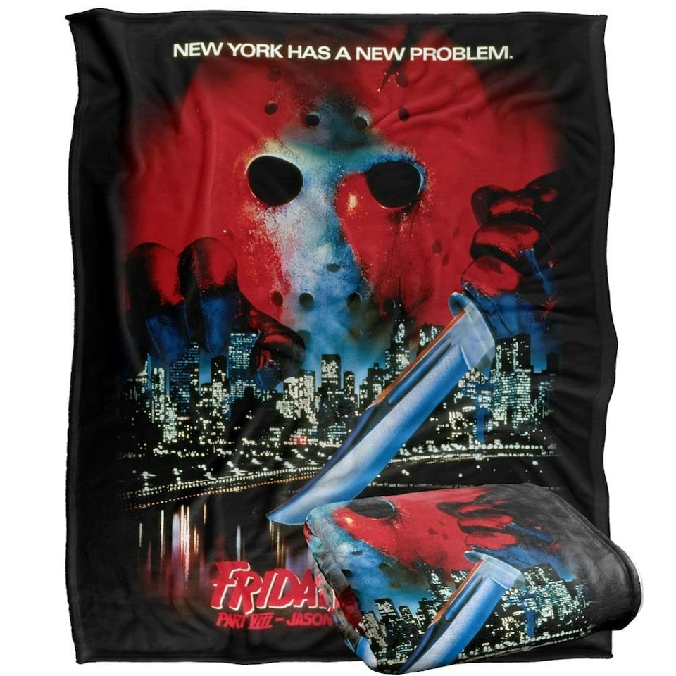 image 1 of Friday The 13th Part VIII Poster Blanket - Multicoloured - One Size