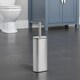 image 1 of Showerdrape Fortuna Stainless Steel Toilet Brush and Holder Satin Silver Chrome | Multi | 1