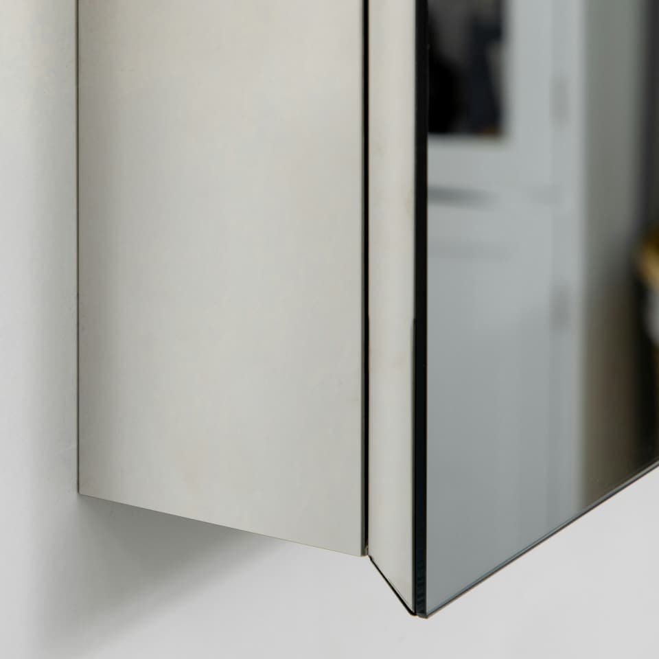image 1 of kleankin Medicine Cabinet with Mirror, Wall-Mounted Mirror Cabinet