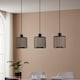 image 2 of EGLO Ginestrone-Z Black Steel RGB 3 Light Pendant