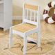 image 8 of SoBuy Kids Desk and Chair Set with 2 Storage Shelves and Paper Roll Holder, White/Natural, 31.4x19.6x25.1 in, 15.3 kg - KMB60-WN