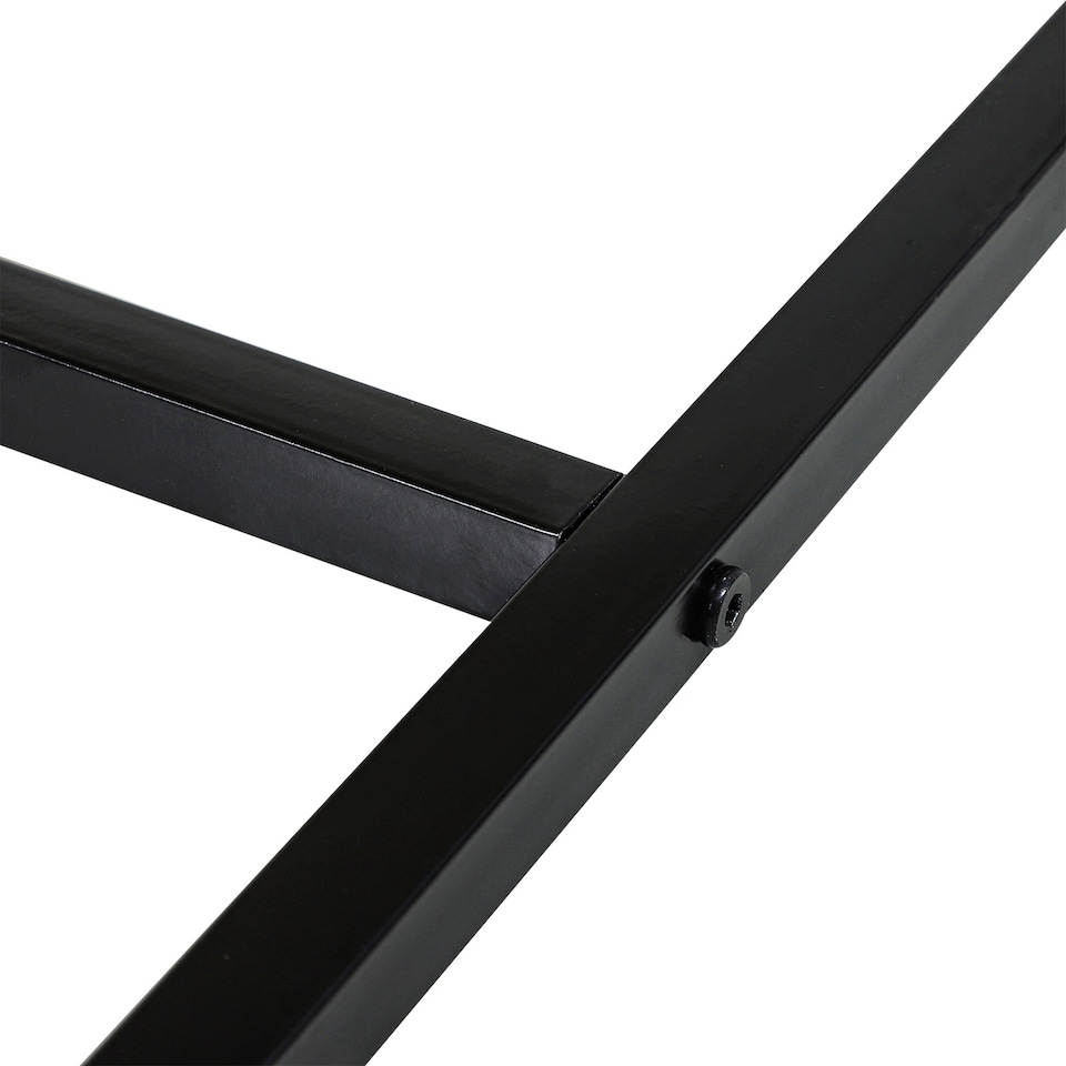 image 1 of HOMCOM Bedside Table Nightstand Two-Drawer Bedroom Storage Unit Zig Zag Design with Black Metal Handles, Natural