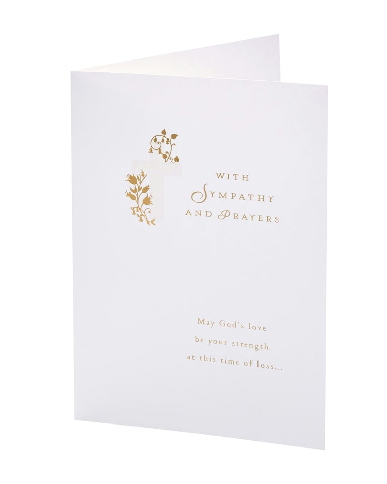 image 1 of Sympathy Card - Gold Cross