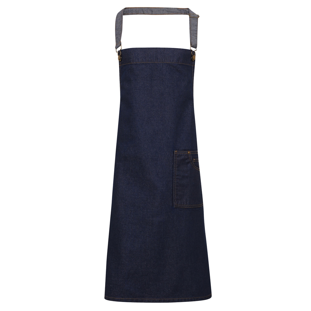 Premier District Bibbed Apron Blue Indigo Denim One Size 1