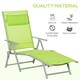 image 3 of Outsunny Sling Patio Reclining Chaise Lounge Garden Furniture Green