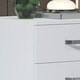 image 3 of FWStyle Tunis 3 Drawer Bedside Chest Matt White
