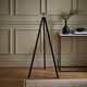 image 2 of ValueLights Modern Black Wood Tripod Floor Lamp Base | Black