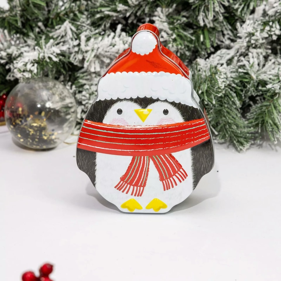 image 1 of 4 Set Christmas Character Shaped Tins