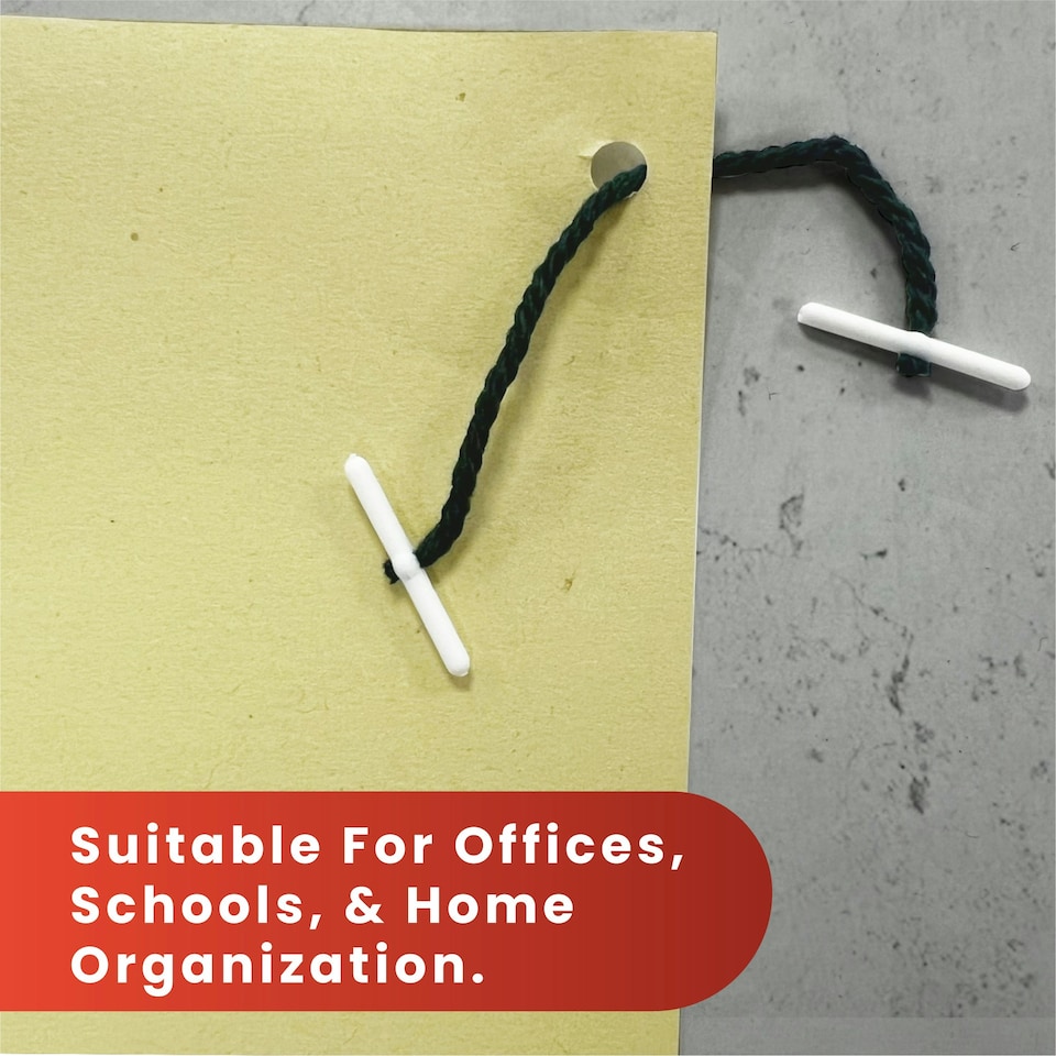 image 1 of Pack of 100 127mm Plastic End Treasury Tags