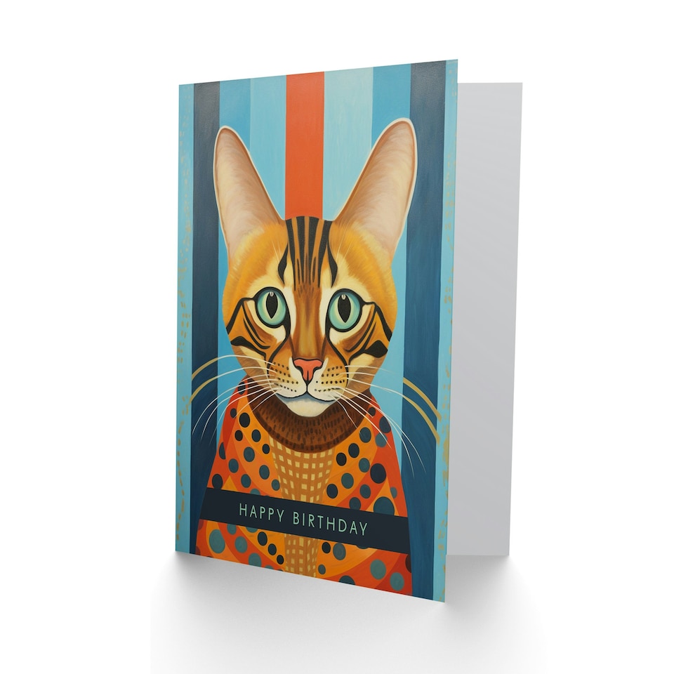 image 1 of Lover Jumper Cat Him Her Birthday Card