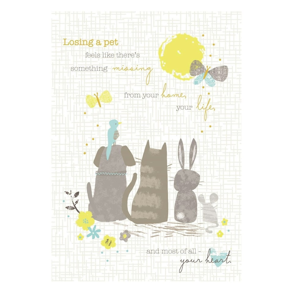 image 1 of On Loss of A Pet Foil Finished Sympathy Card