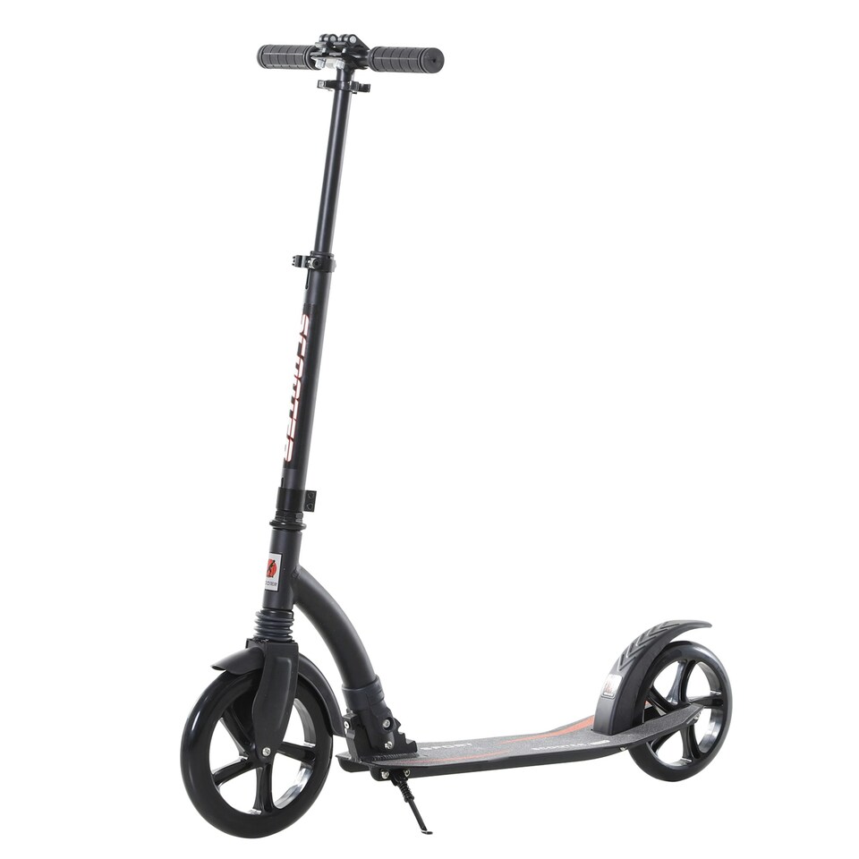 image 1 of HOMCOM Teens Adult Kick Scooter Foldable Adjust Aluminium For 14+ Black