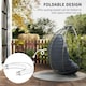 image 4 of Outsunny PE Rattan Hanging Swing Chair w/ Stand & Cup Holder, Grey | Grey | One Size