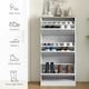 image 5 of HOMCOM Narrow Shoe Cabinet with 3 Flip Drawers for 18 Pairs of Shoes White