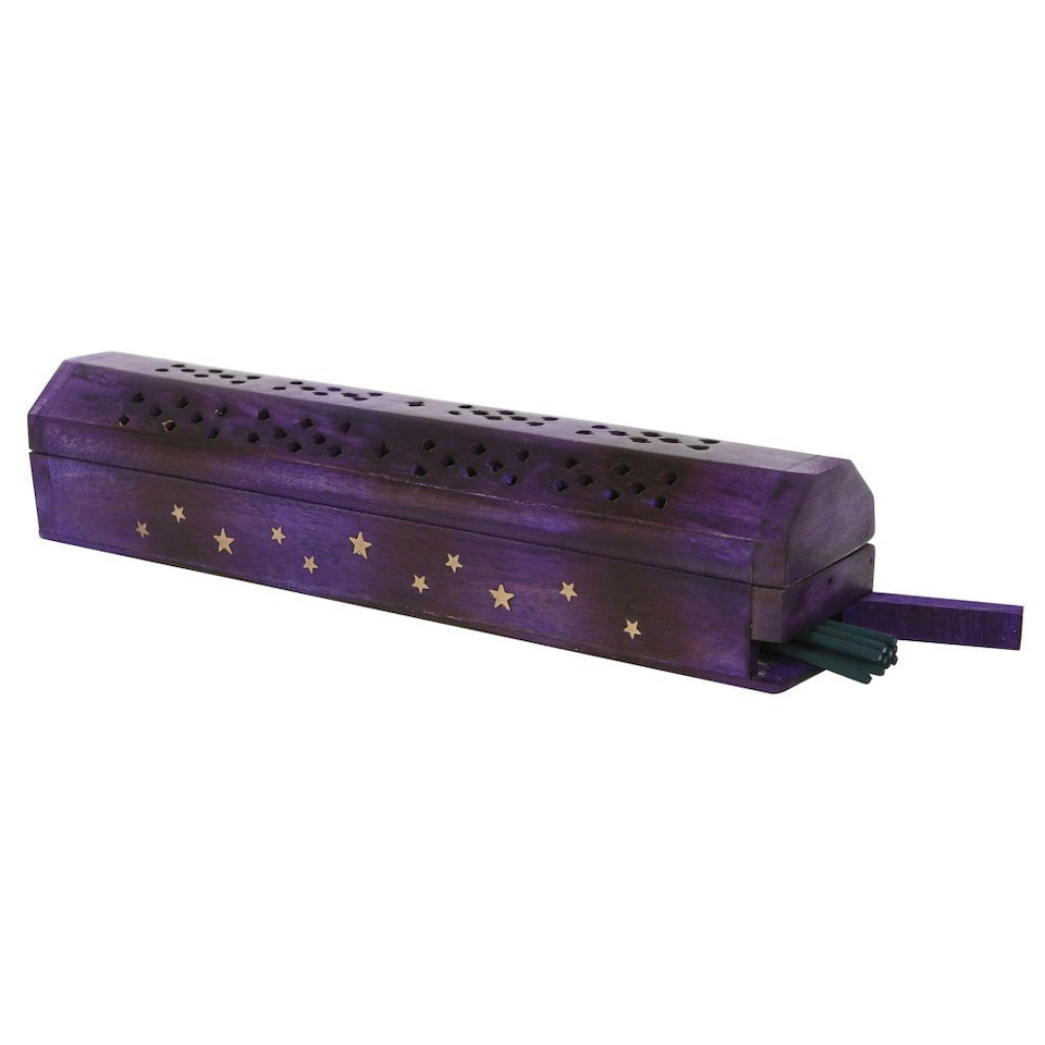 image 1 of Elements Bergamot Star Wooden Incense Gift Set - Purple/Gold - One Size