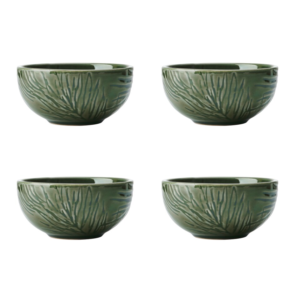 image 1 of Mikasa Dip Bowl Set Green Stoneware 10cm Set of 4 | Green