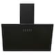 image 1 of SIA AH60BL 60cm Black Angled Glass Chimney Cooker Hood Kitchen Extractor Fan With 3 Speeds & LED Lights