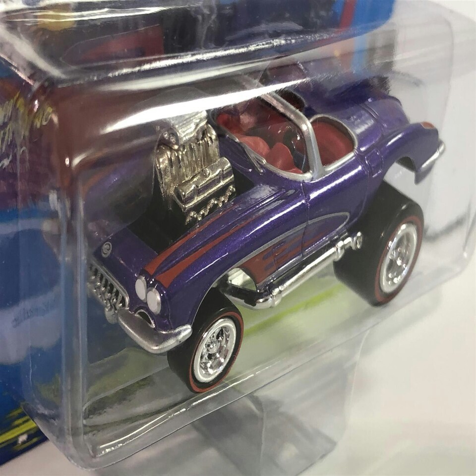 image 1 of 1958 Chevy Corvette Zingers Purple Metallic 1:64 Scale Johnny Lightning JLSF013A