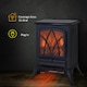 image 9 of HOMCOM Free Standing Fireplace Flame Effect Electric Heater Log Burning Black